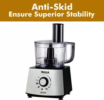 Inalsa Verve 800W Food Processor with 100% Pure Copper Motor| 2 Multipurpose Jars & 11 Accessories 800 W Food Processor  (Black/Rose Gold) Inalsa Verve 800W Food Processor with 100% Pure Copper Motor| 2 Multipurpose Jars & 11 Accessories 800 W Food Processor  (Black/Rose Gold)